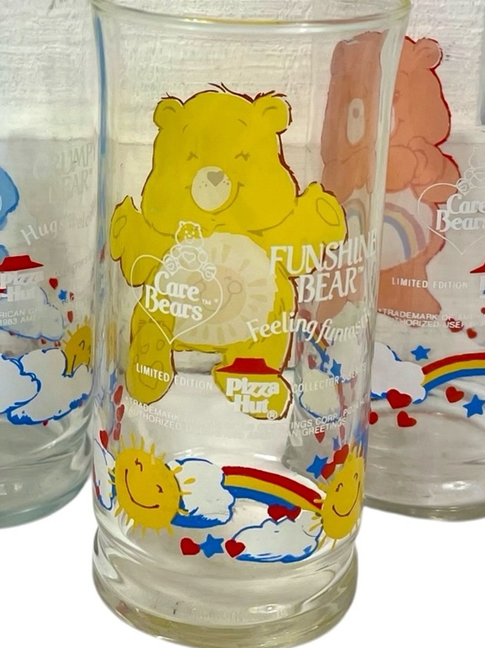 Vintage Care Bears Printed Glass Tumbler Set - Picture 3 of 3
